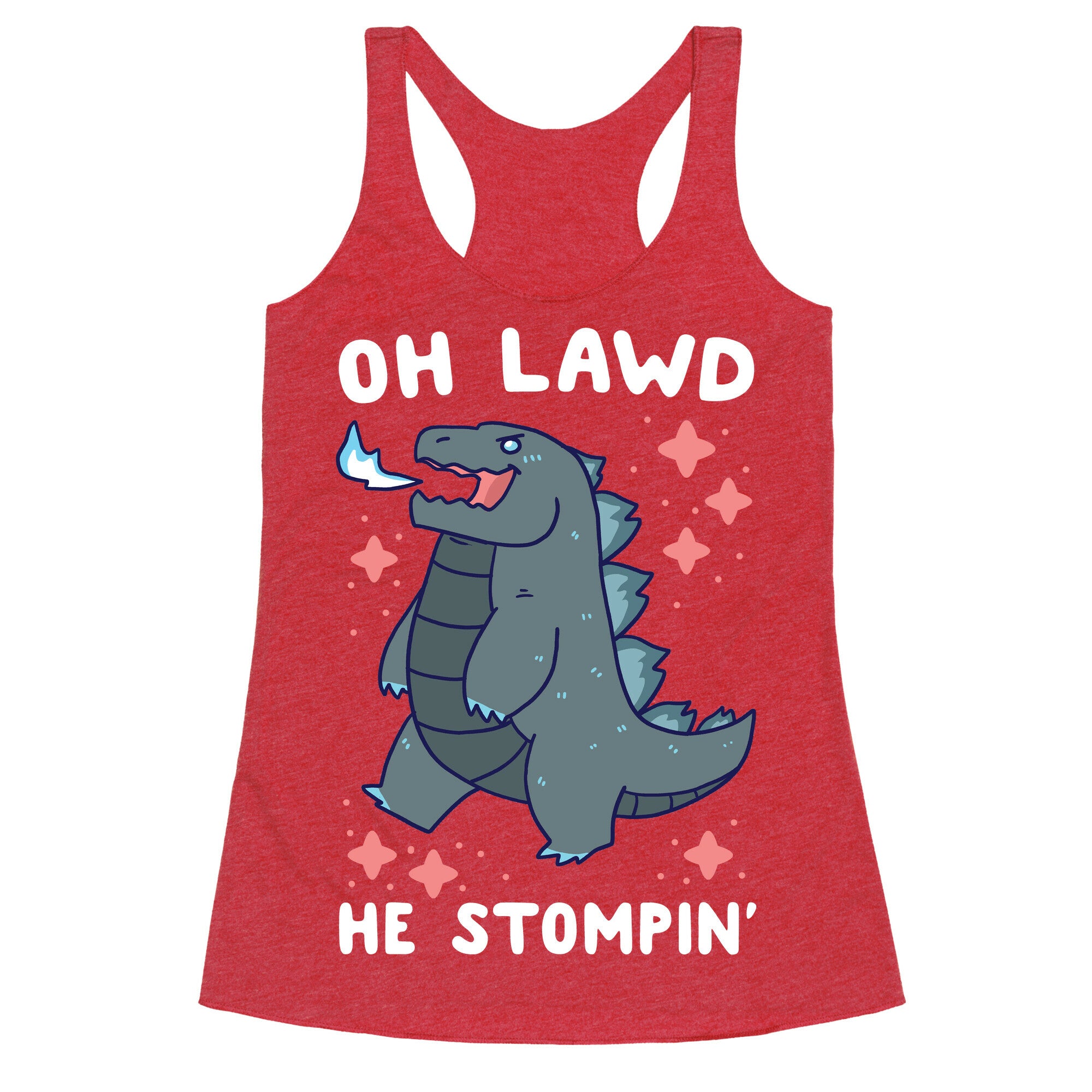 Oh Lawd, He Stompin' Racerback Tank